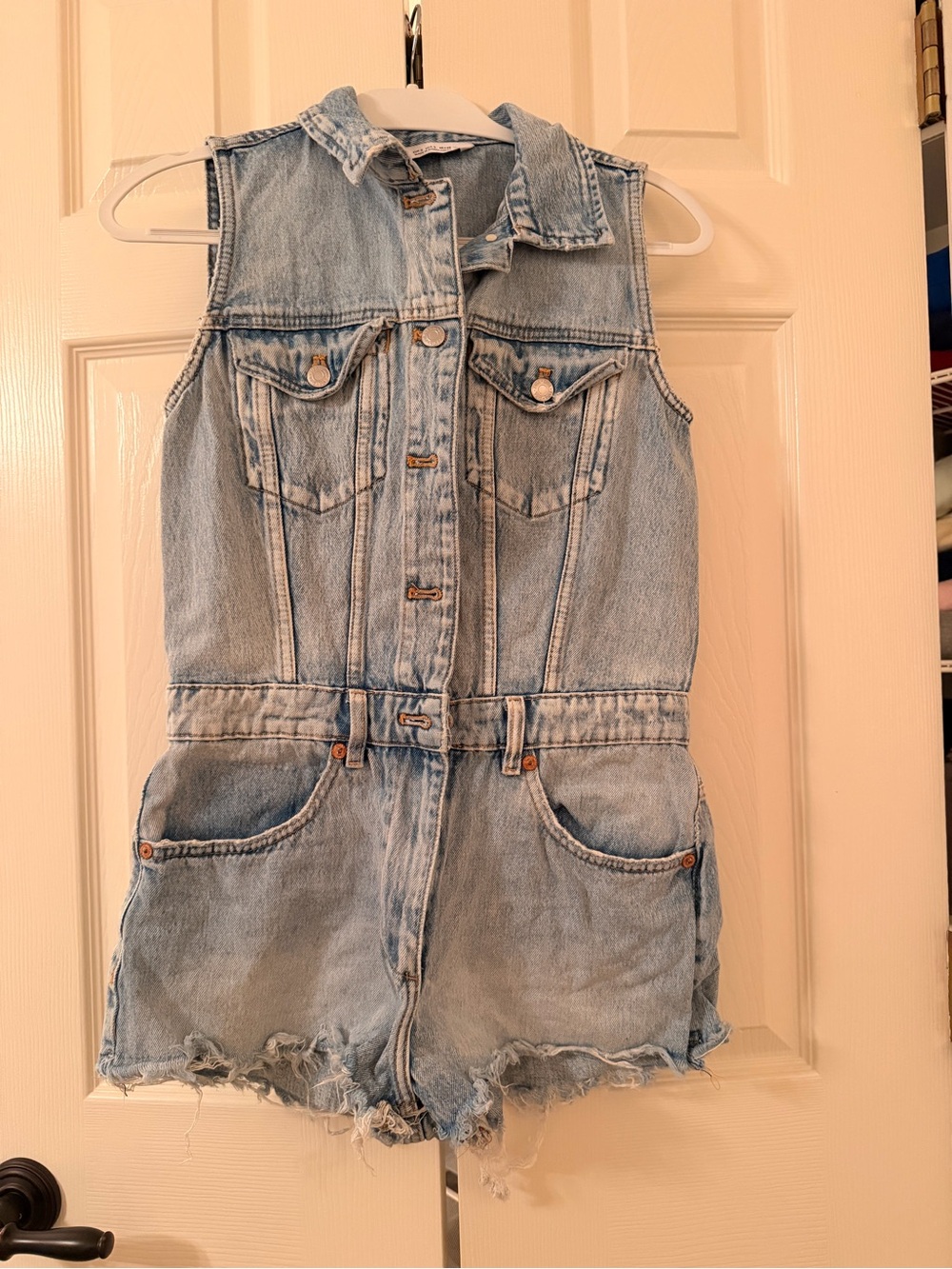 Zara Denim Romper